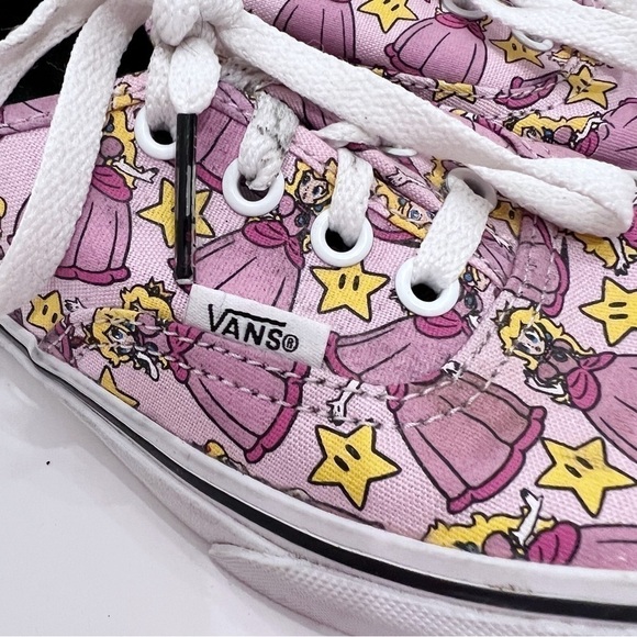 VANS x Nintendo Authentic Princess Peach Sneakers Women Size 5 - Picture 9 of 12
